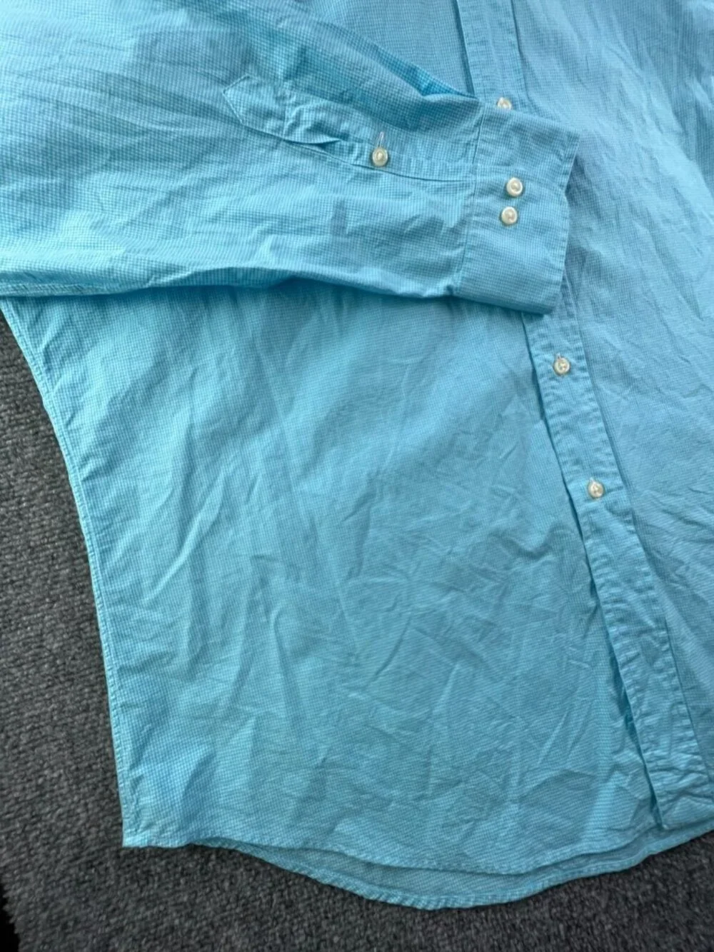 Polo Ralph Lauren Button Up Shirt Long Sleeve Blue Regent Classic Fit 17.5 36/37